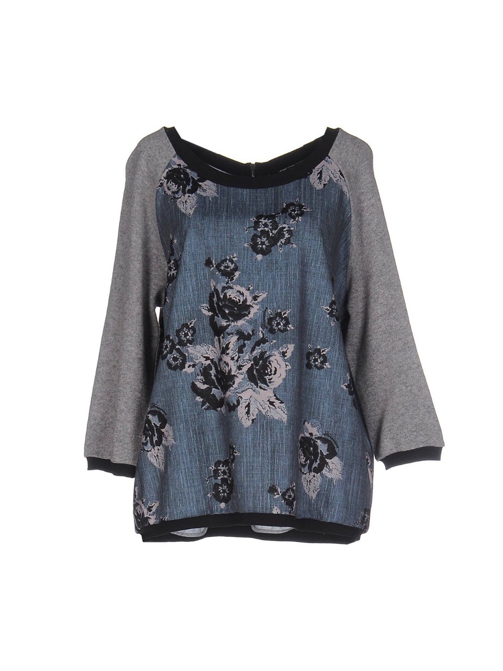 New Floral Print 3/4 sweat shirt top